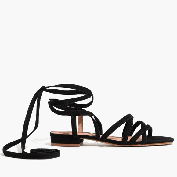 Madewell Shoes - Madewell Holly Ankle wrap Sandal black suede